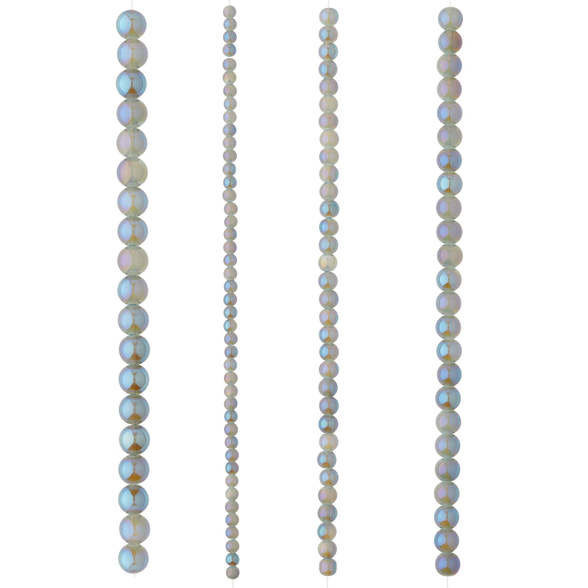 Sapphire Silverite Round Glass Beads by Bead Landing™